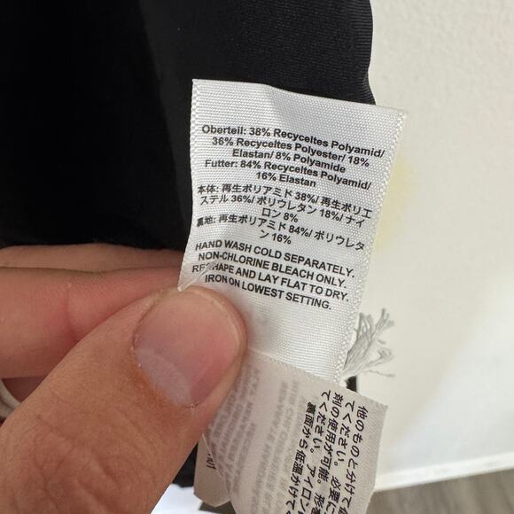 J.Crew Gail Classic Sculpt Swimsuit 12 Black One-Piece Racerback Removable Pads - Picture 7 of 9